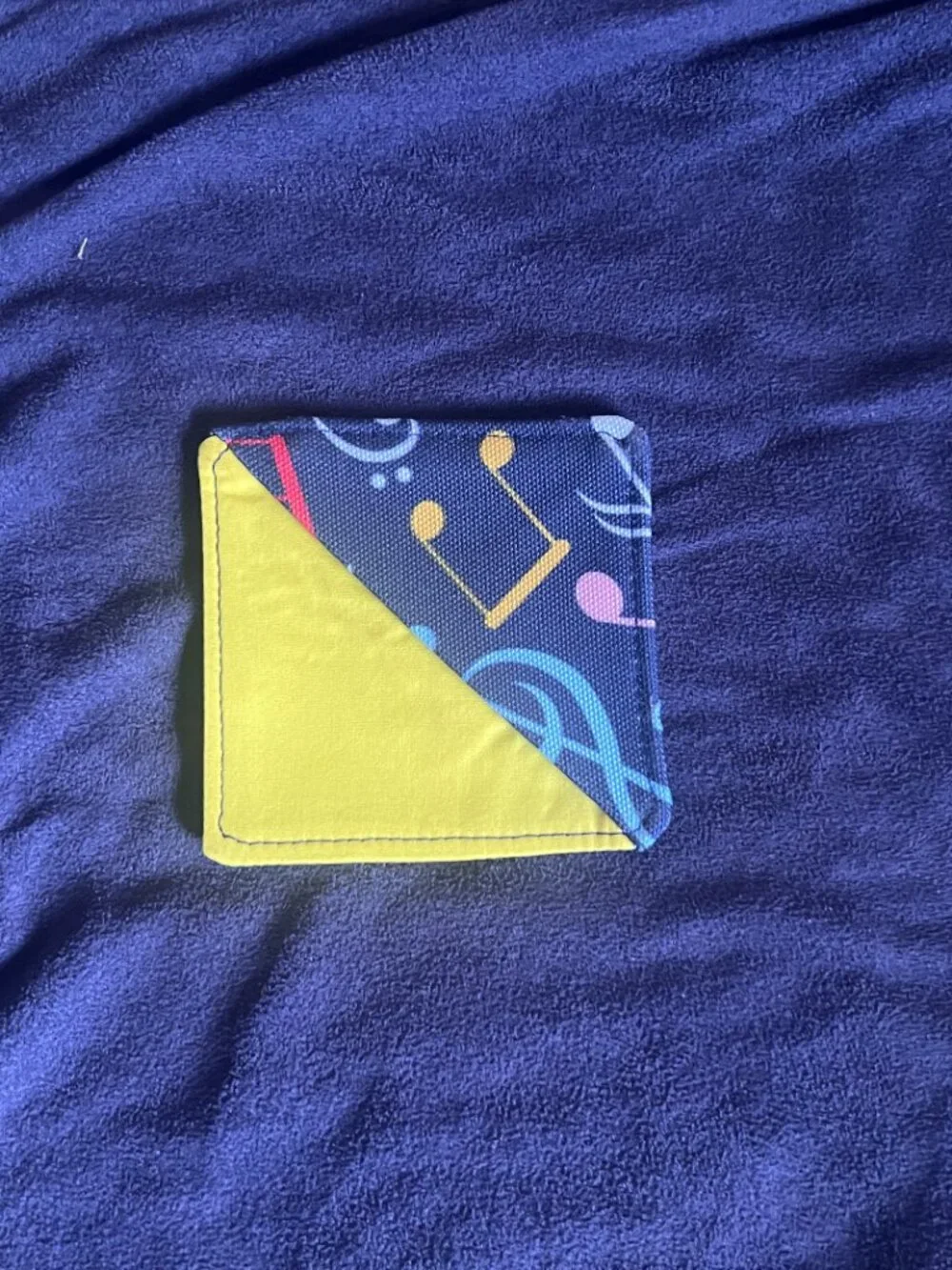 NWOT Music Note Small Book Sleeve, Corner Bookmark, Front Pocket